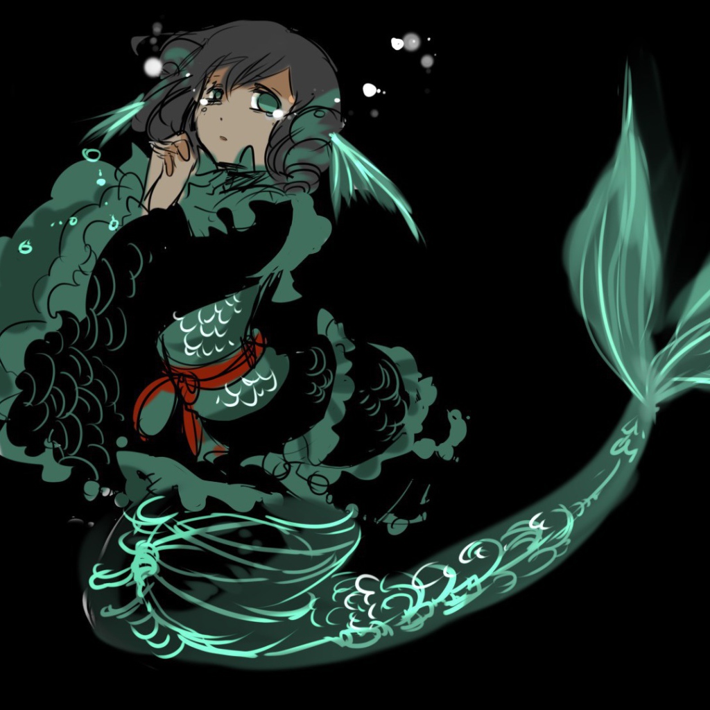 Аниме девочка русалка