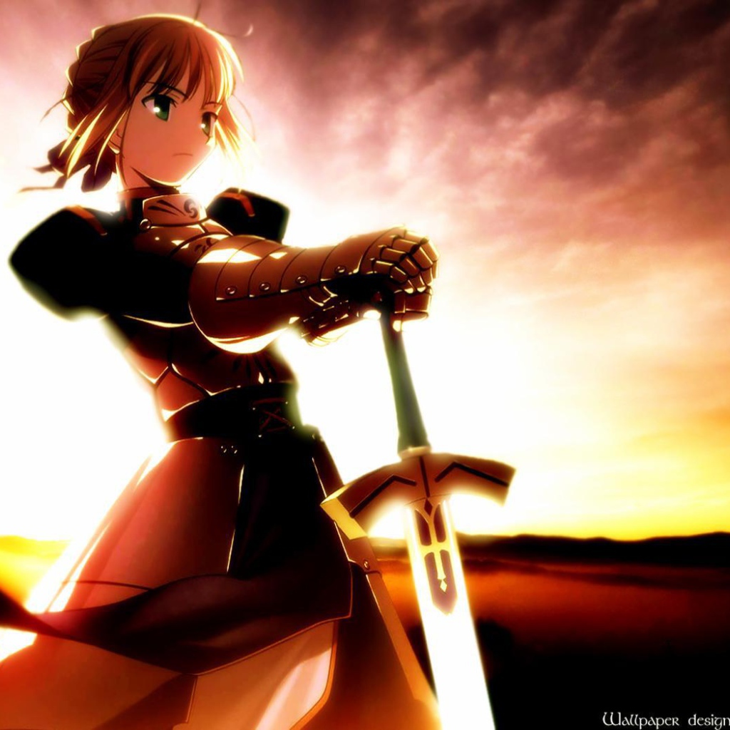 Девушка в доспехах и с мечом