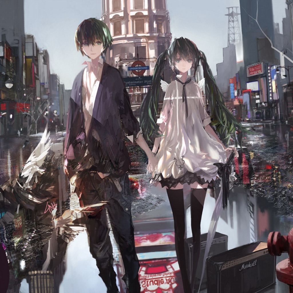 Пара на улице Лондона