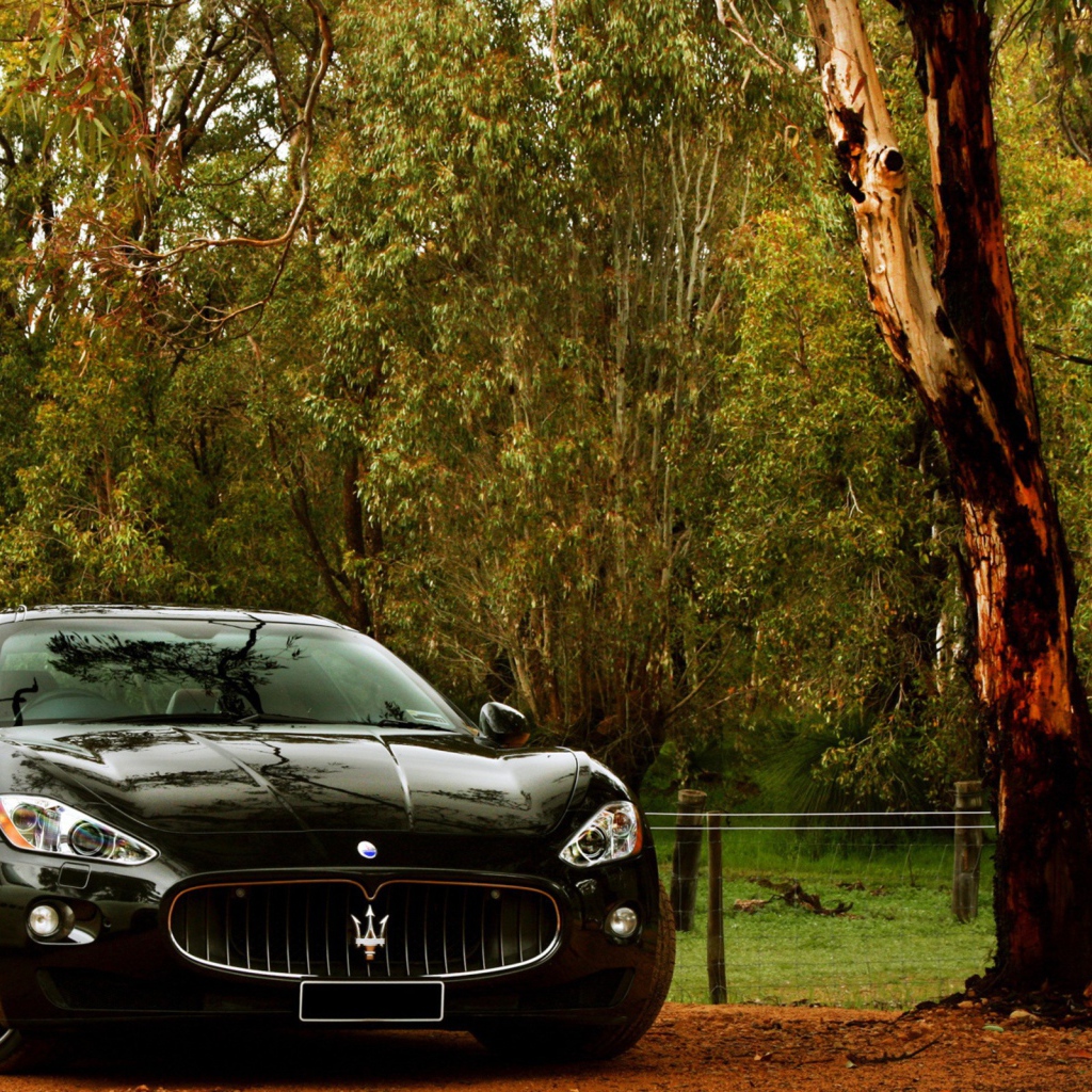 Черный автомобиль Мазерати