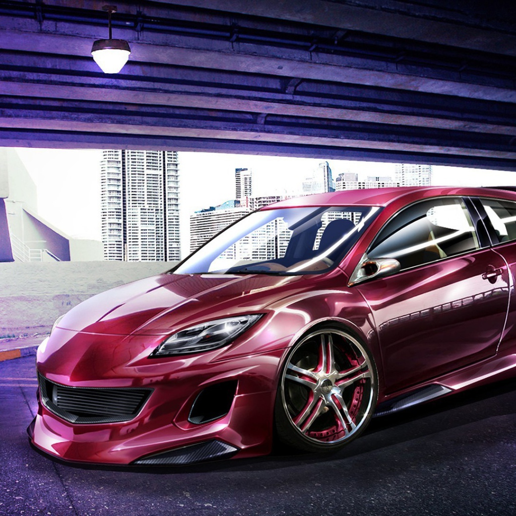 Розовый автомобиль