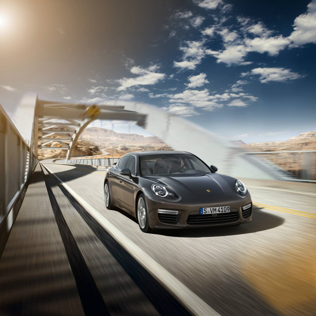 2014 Porsche Panamera Turbo S на мосту