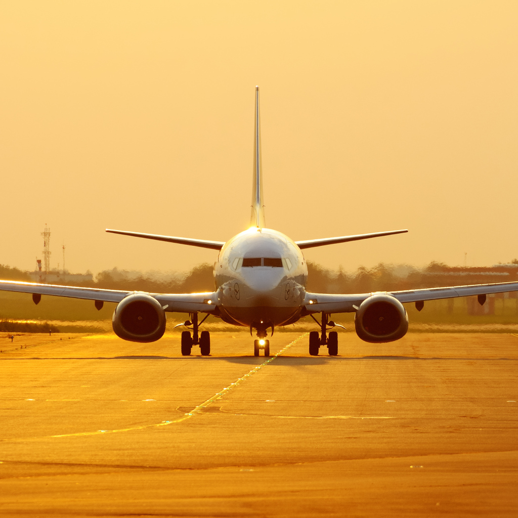 Боинг 737 на взлетной полосе