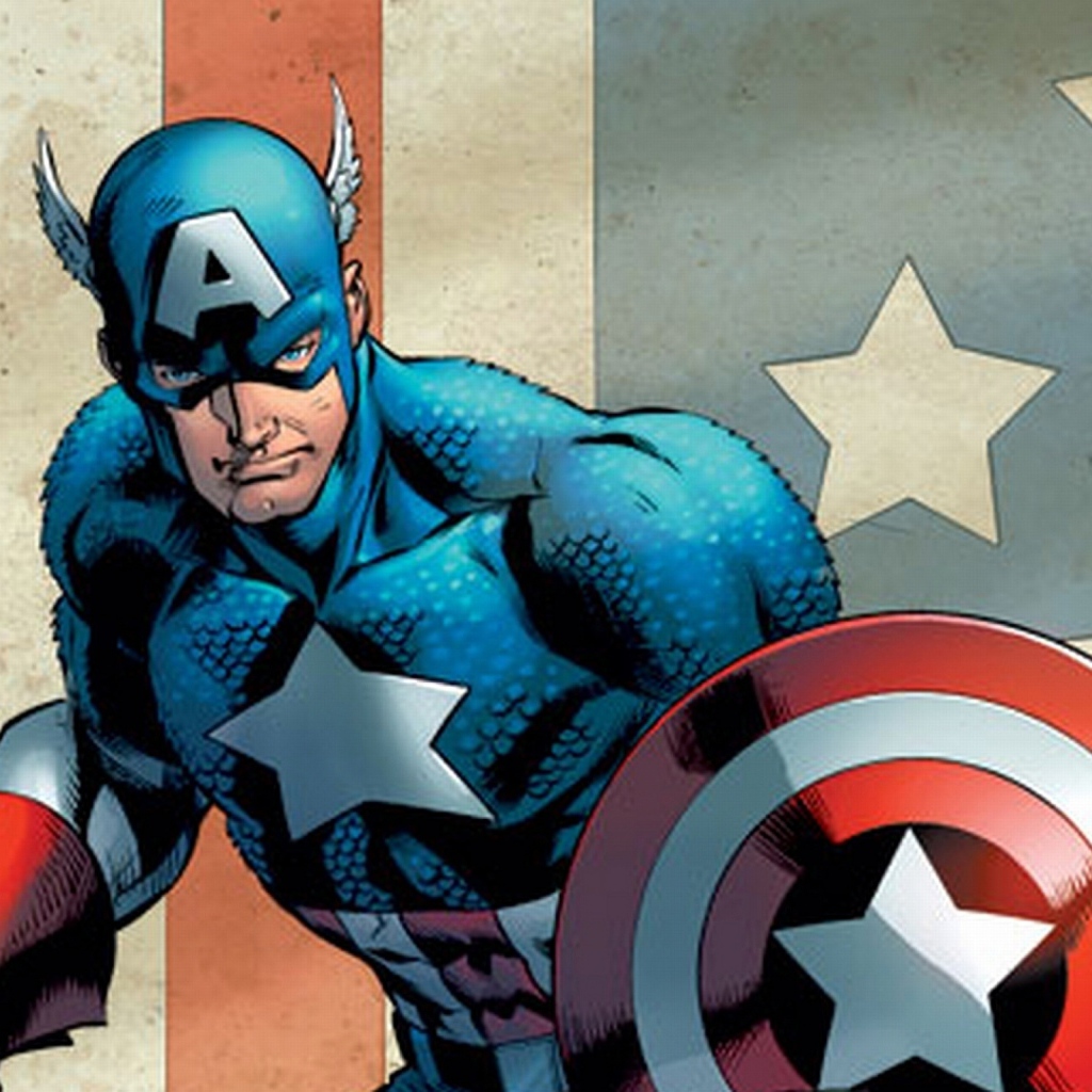 Капитан Америка своим щитом