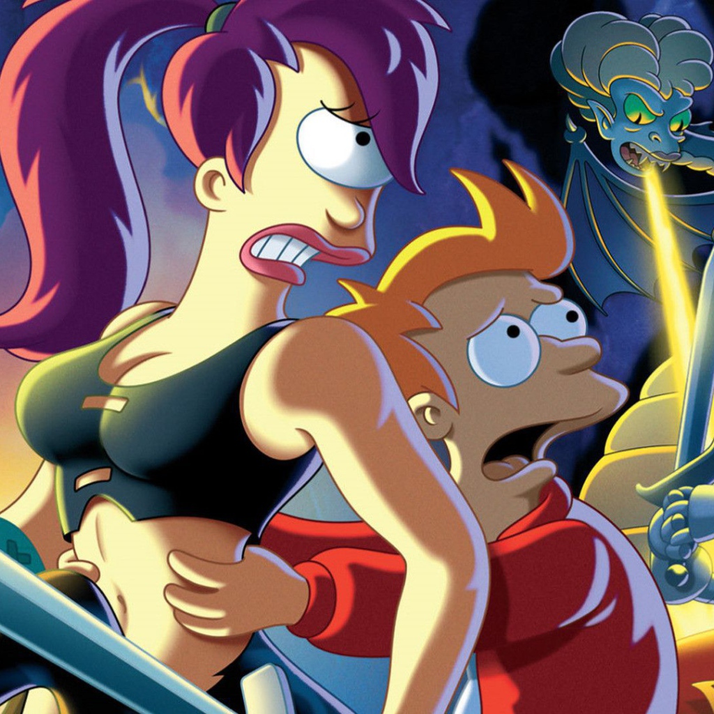 Футурама герои борются с монстром