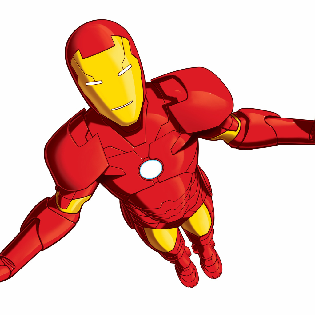 Железный человек на белом фоне