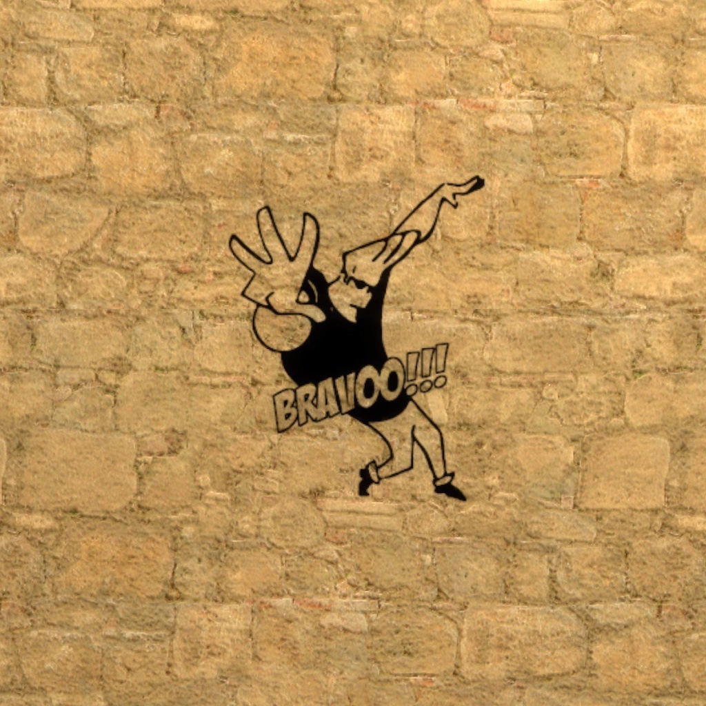 Джонни Браво на стене