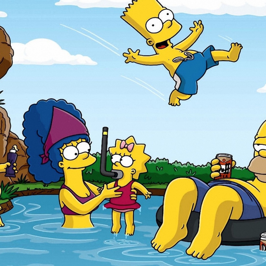 Симпсоны в бассейне