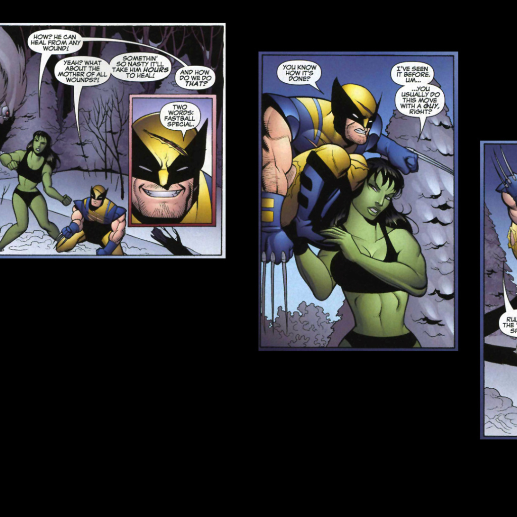 Волверина и Хулк