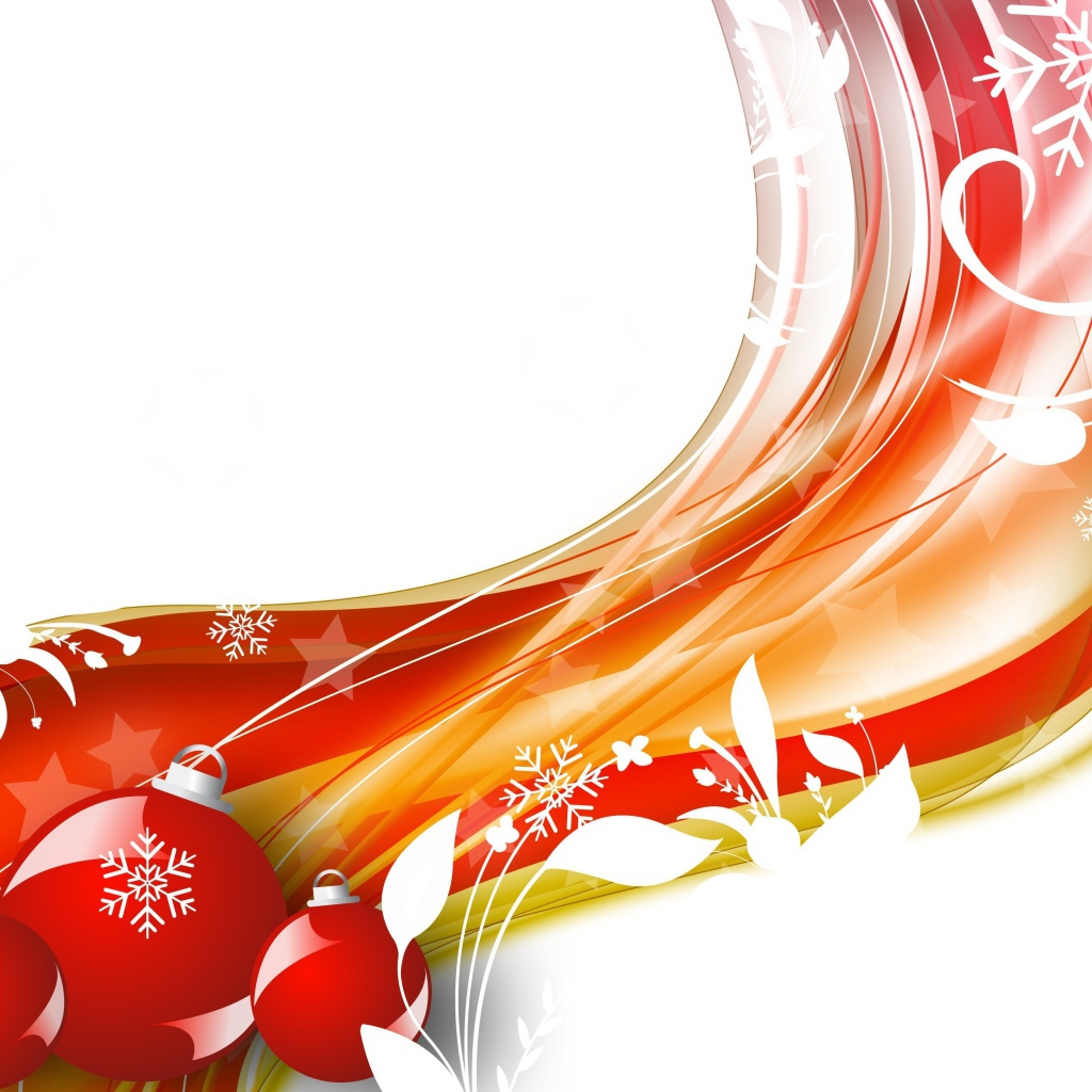 Красивая красно-белая картинка на рождество