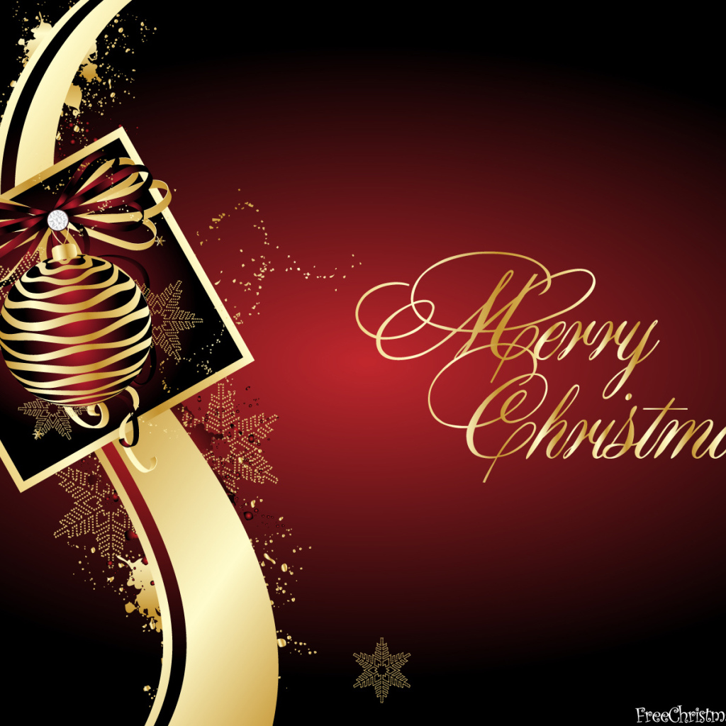 Пожелание на рождество, бордовый фон