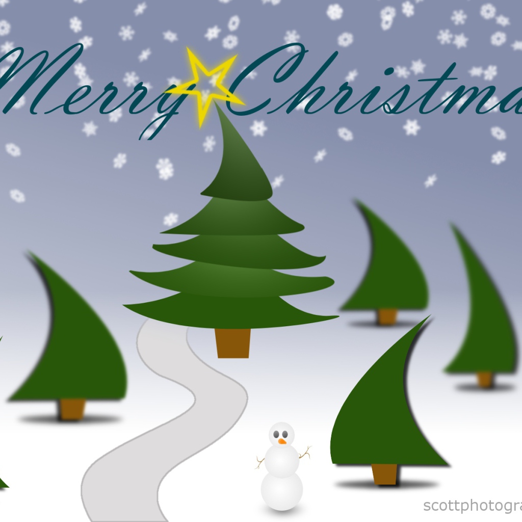 Ёлки смешной снеговик на рождество