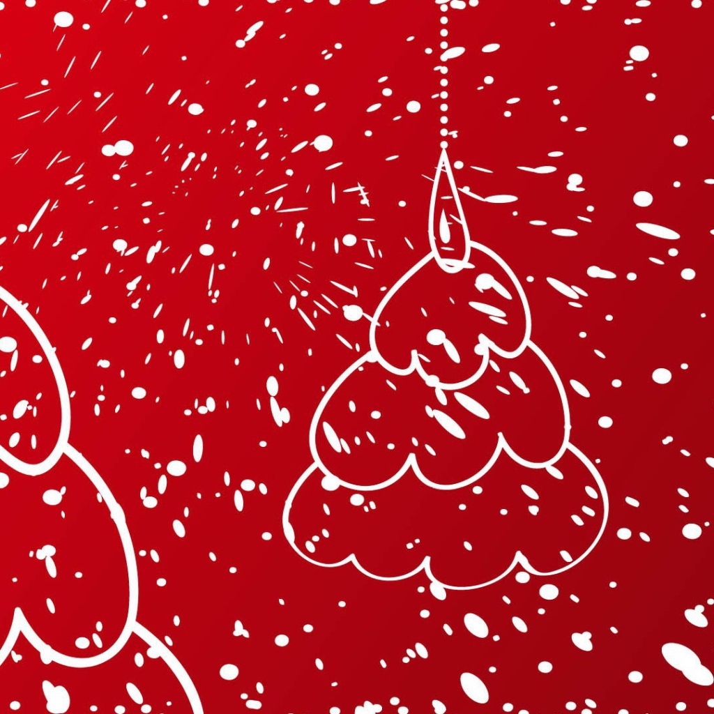 Красно-белая картинка на рождество