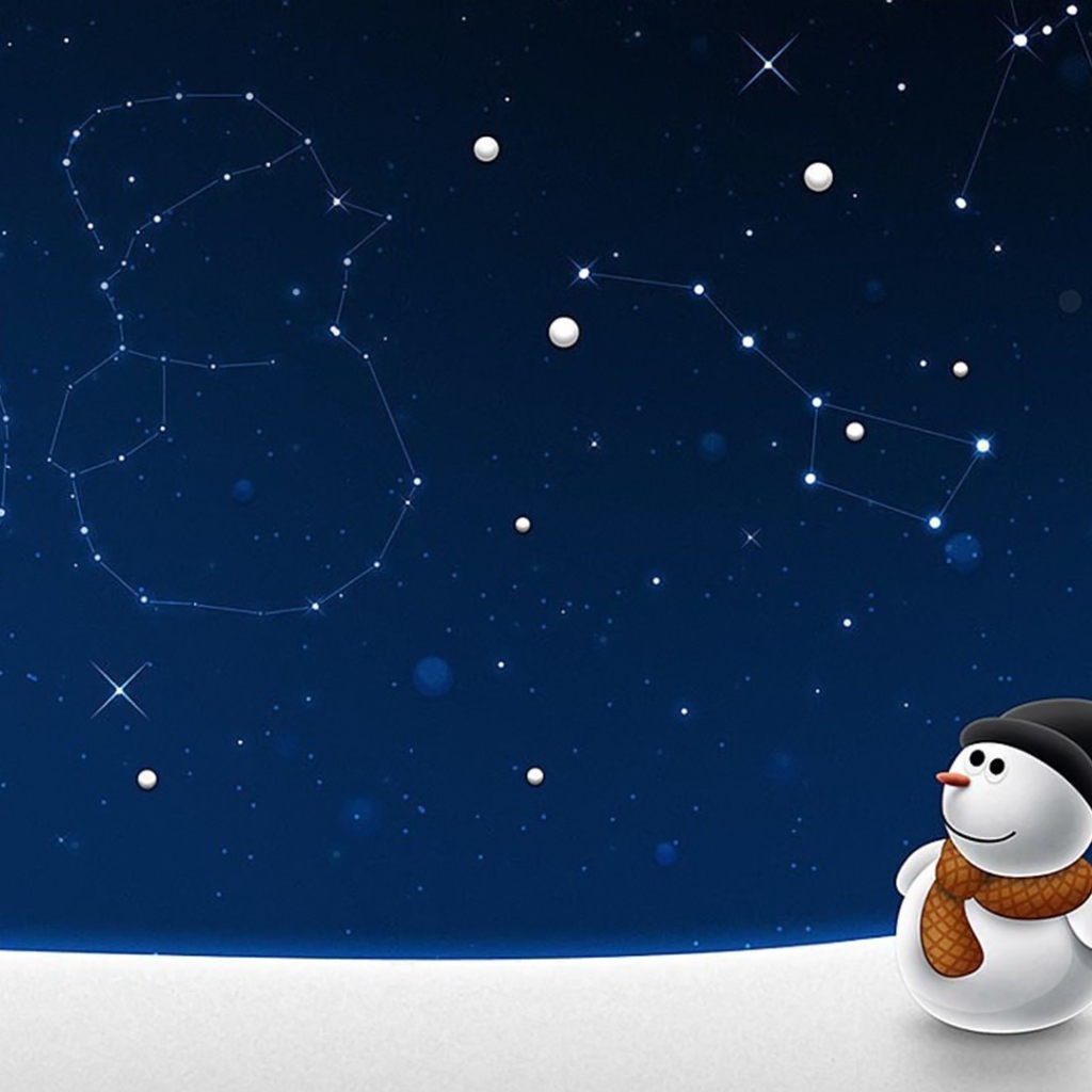 Снеговик и его сын на рождество