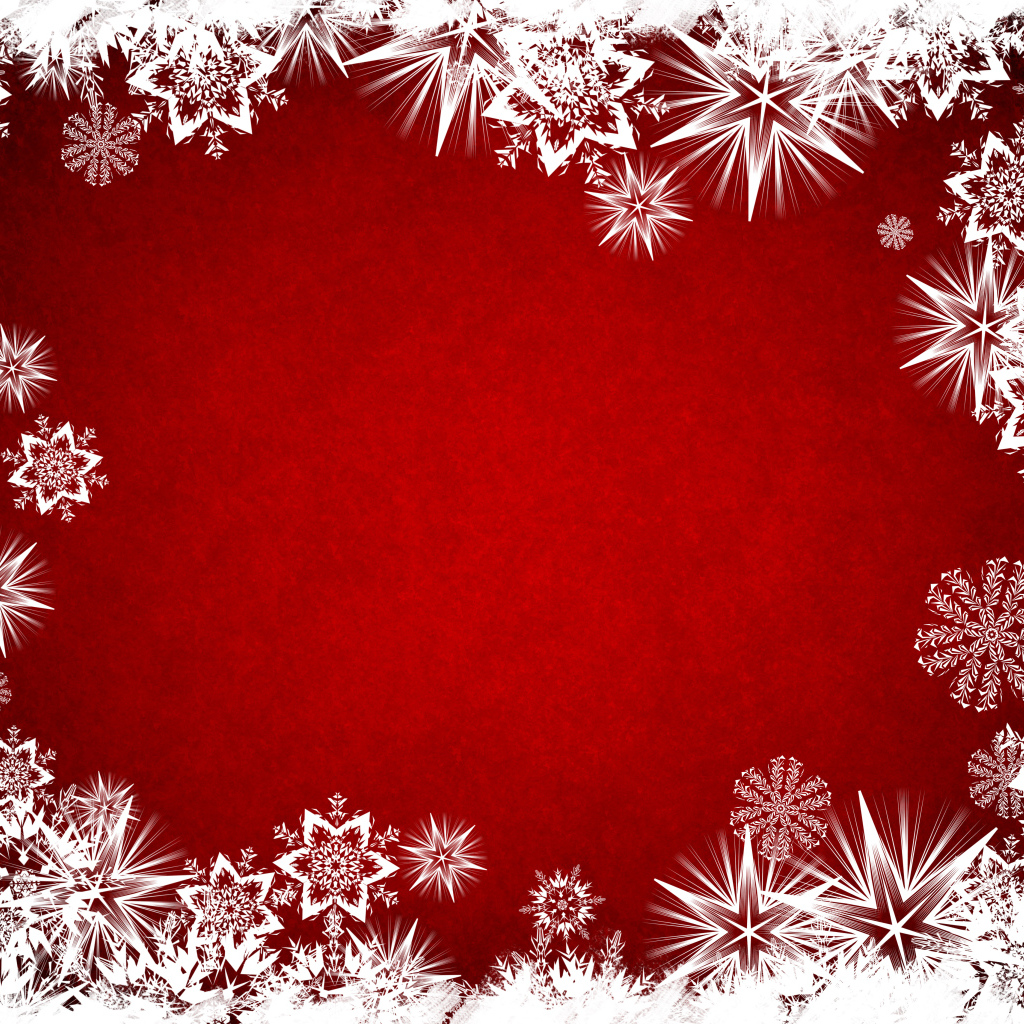 White stars on a red background on Christmas