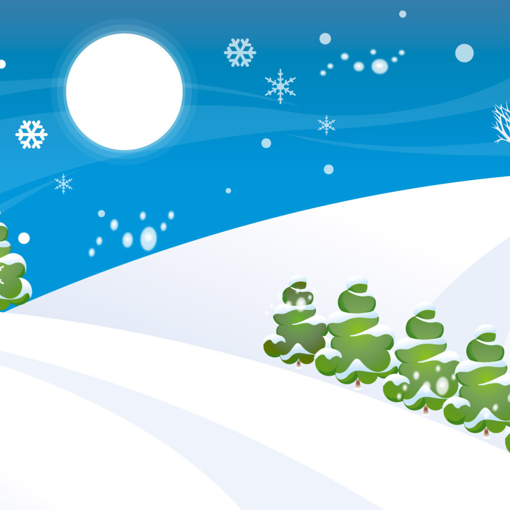 Зимний пейзаж на рождество