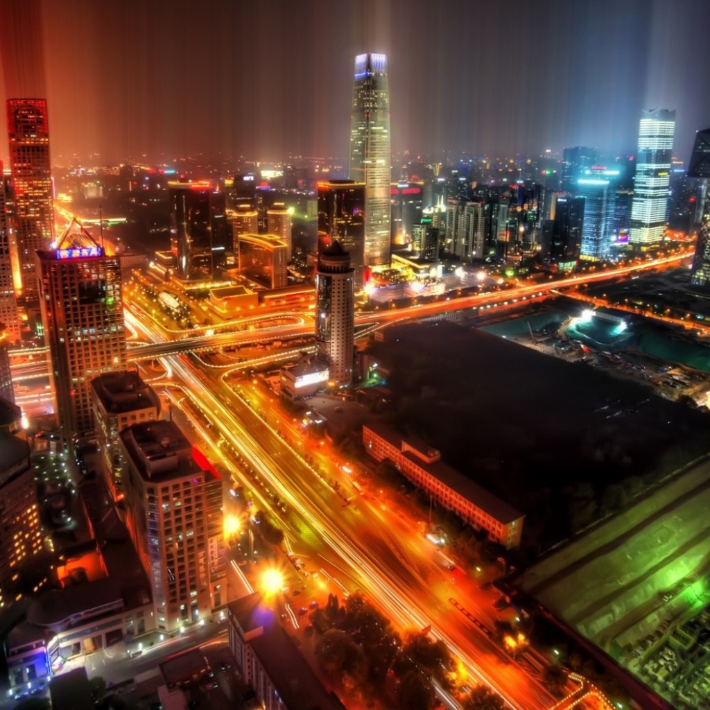 Китайский город ночью