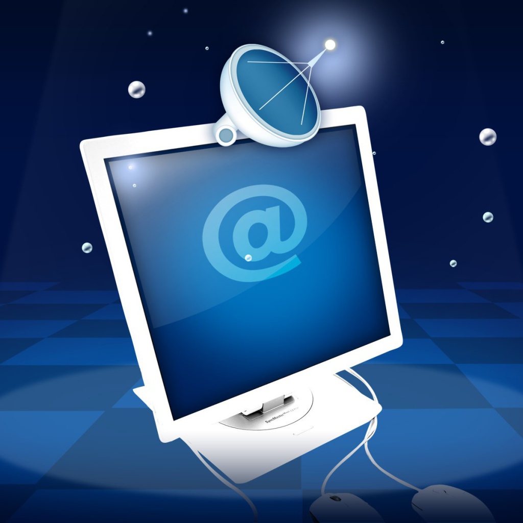 Собака на экране монитора