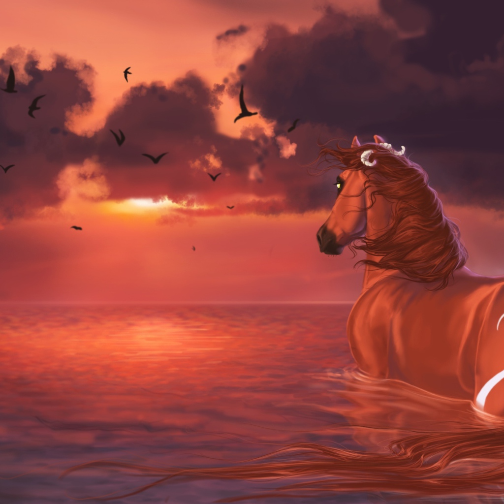 Красная лошадь