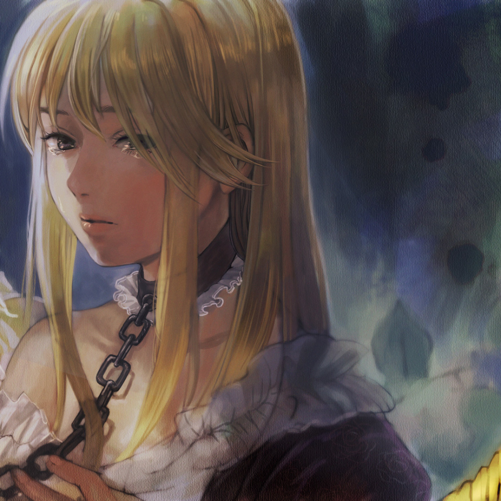 Девушка с цепью на шее