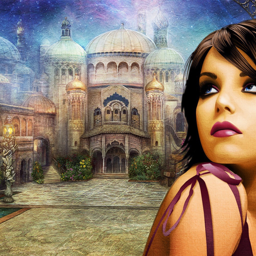 Девушка у храма