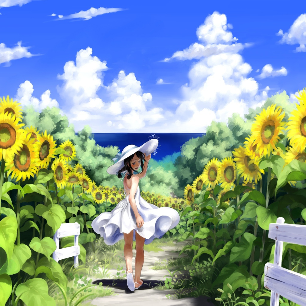 Девочка идет к морю