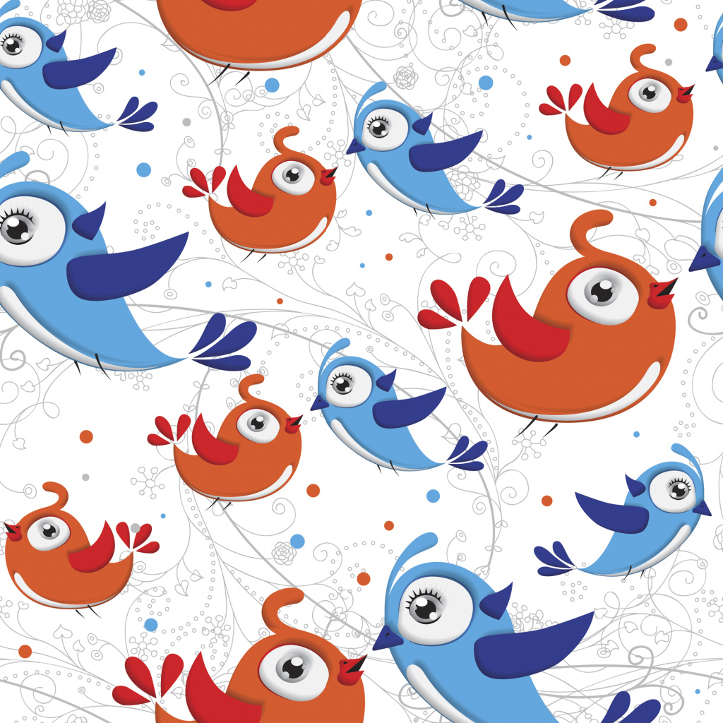 Текстура с птичками