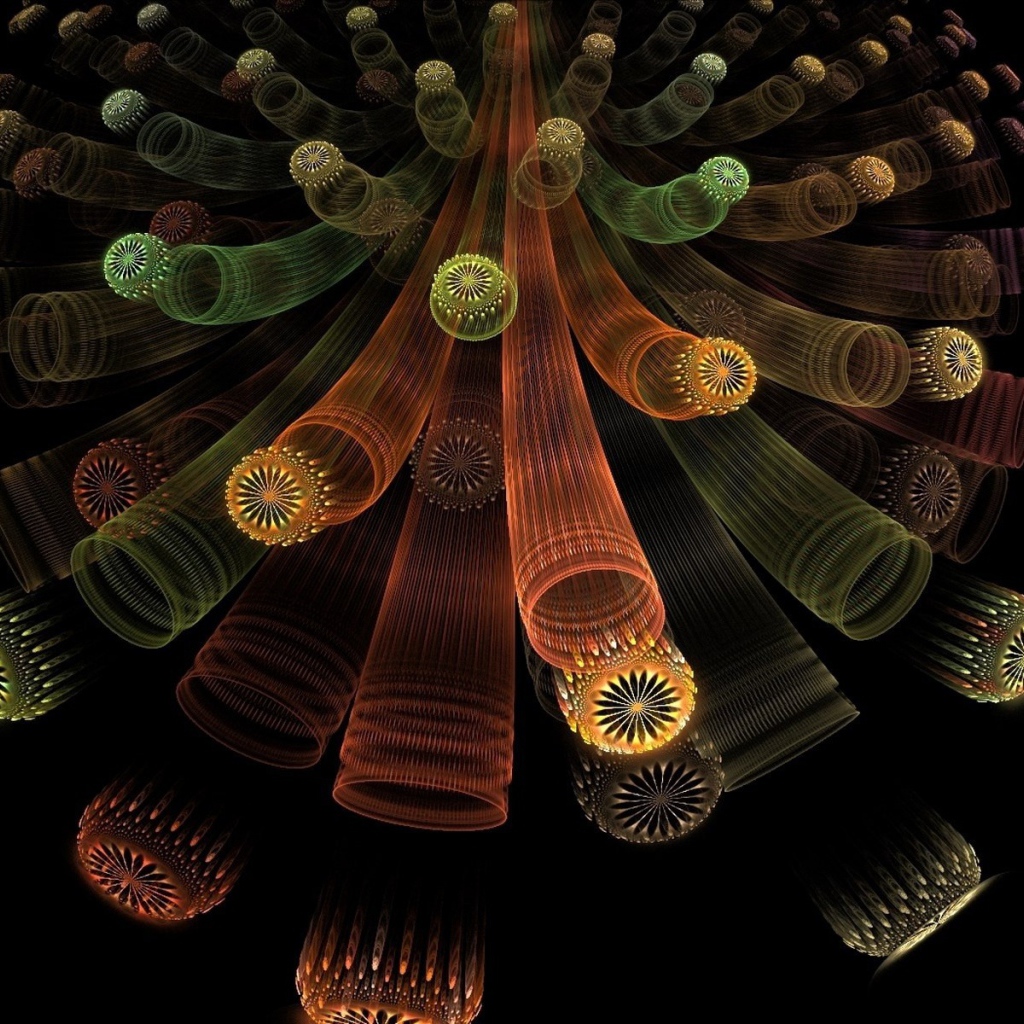 Объемный рисунок из трубок