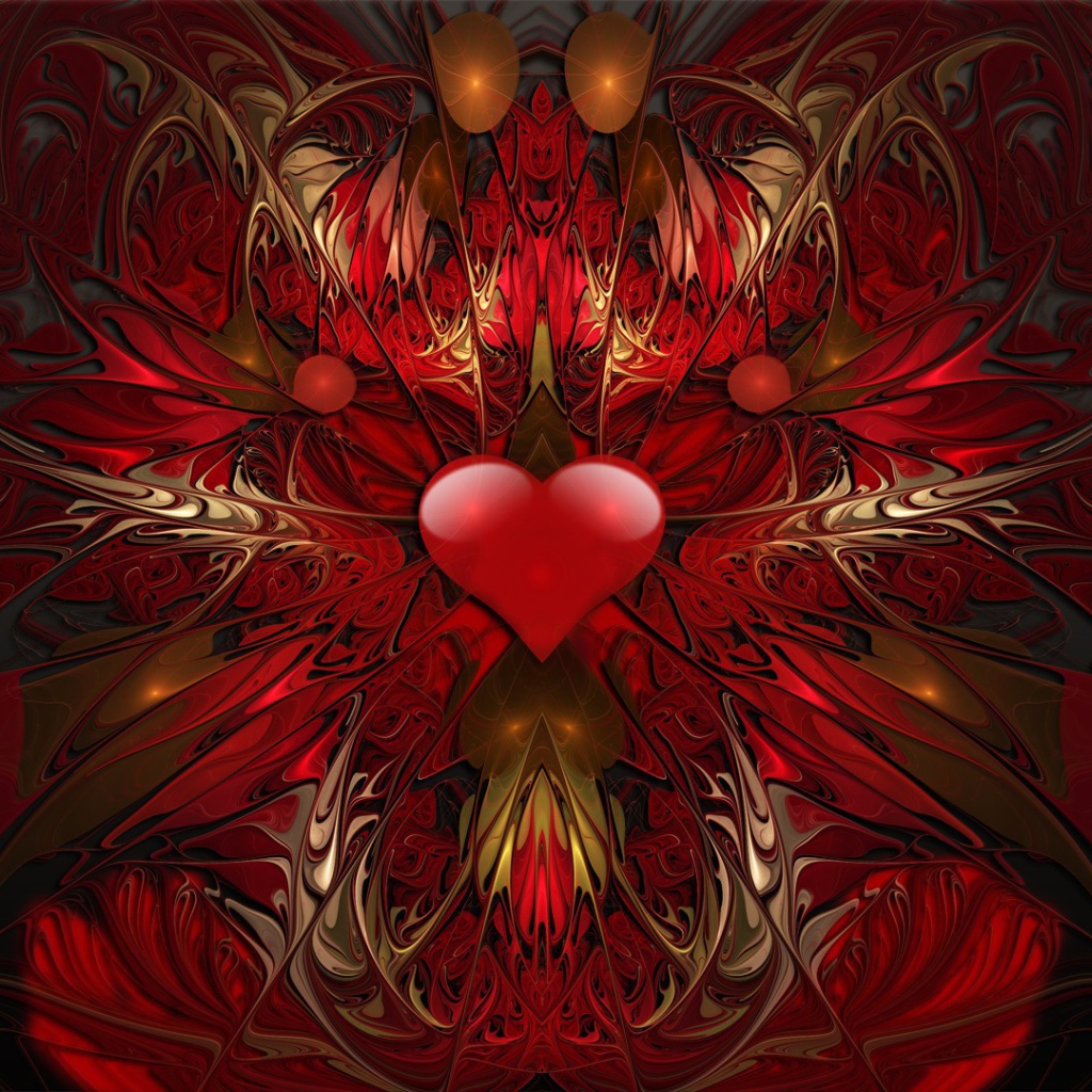 Абстрактный рисунок с сердечком