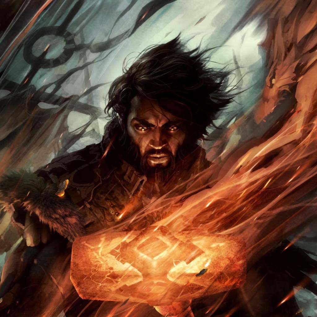 Человек с огненным молотом