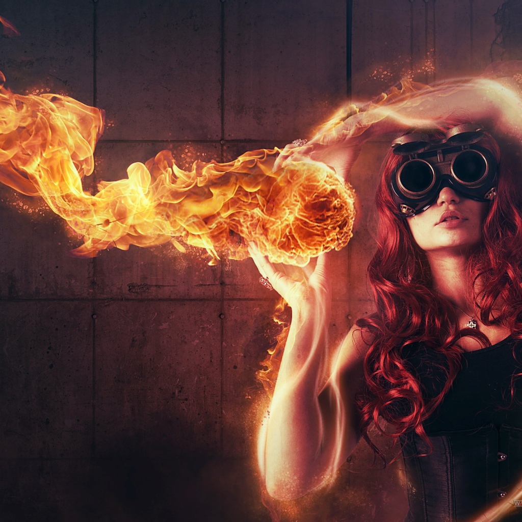 Девушка с огнем