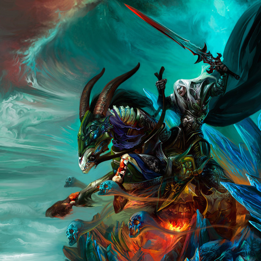 Колдун на коне с рогами