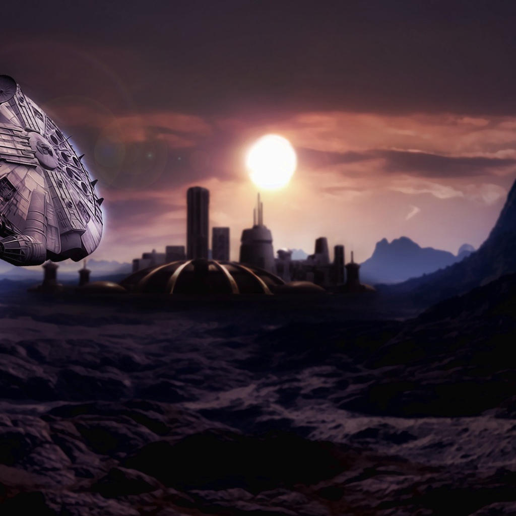 Космический корабль приземляется