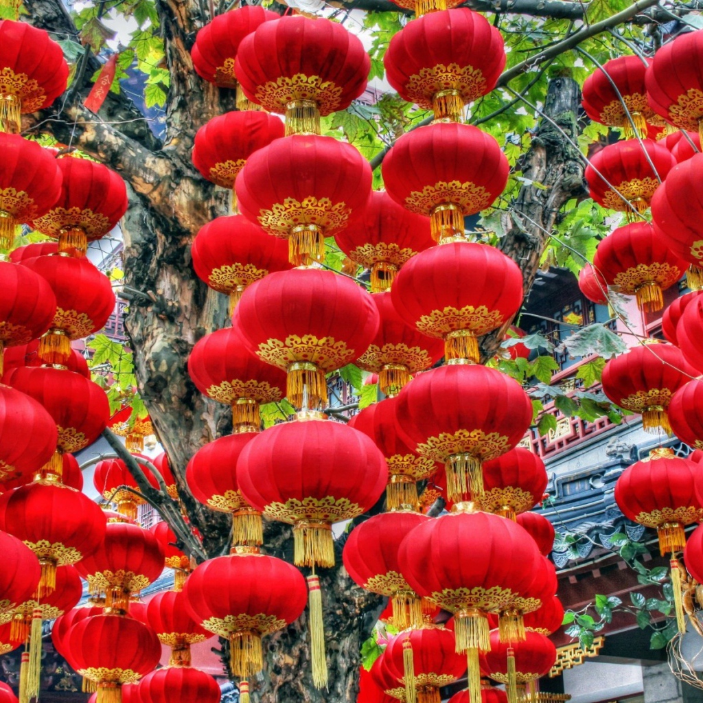 Красные китайские фонарики