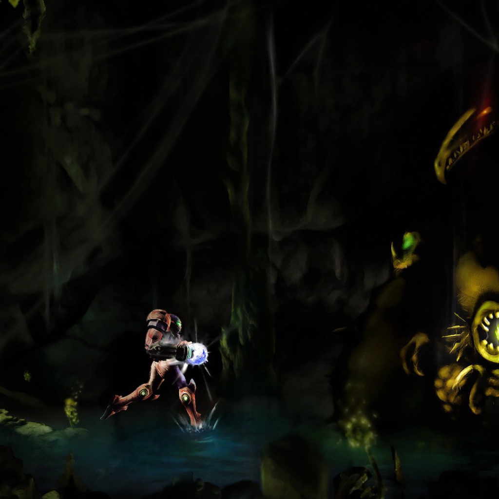 Робот бежит с фонарем