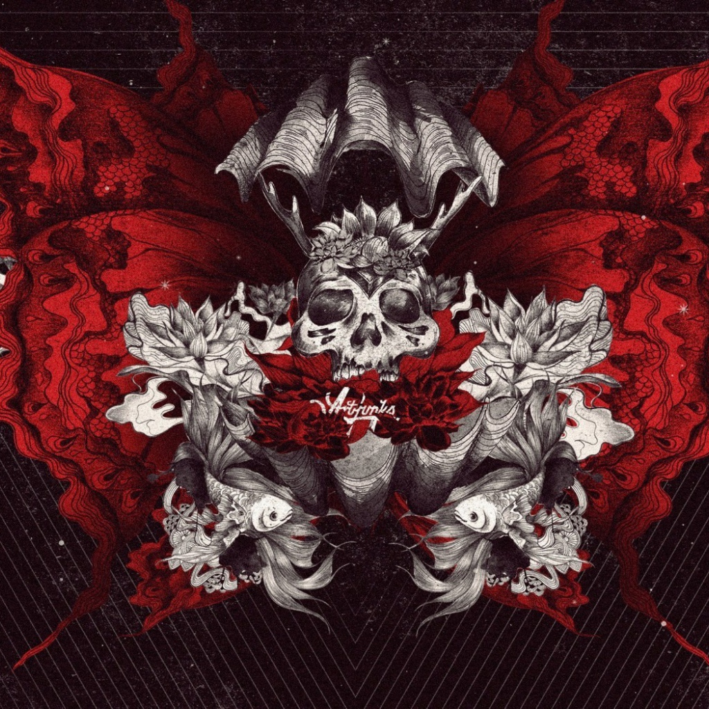 Фантазия с рыбами и черепом