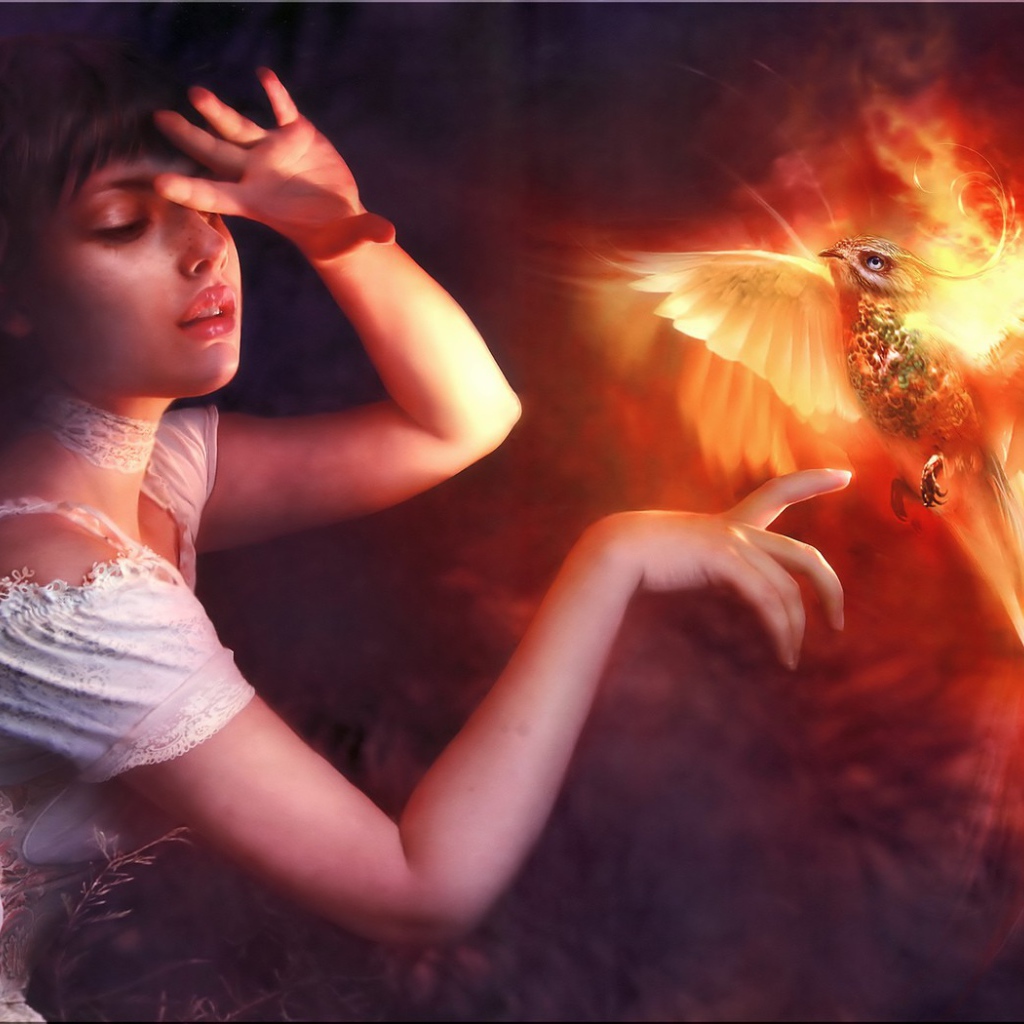 Девушка с огненной птицей