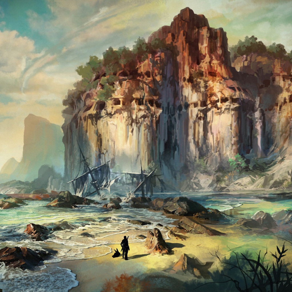 Одинокий человек у моря