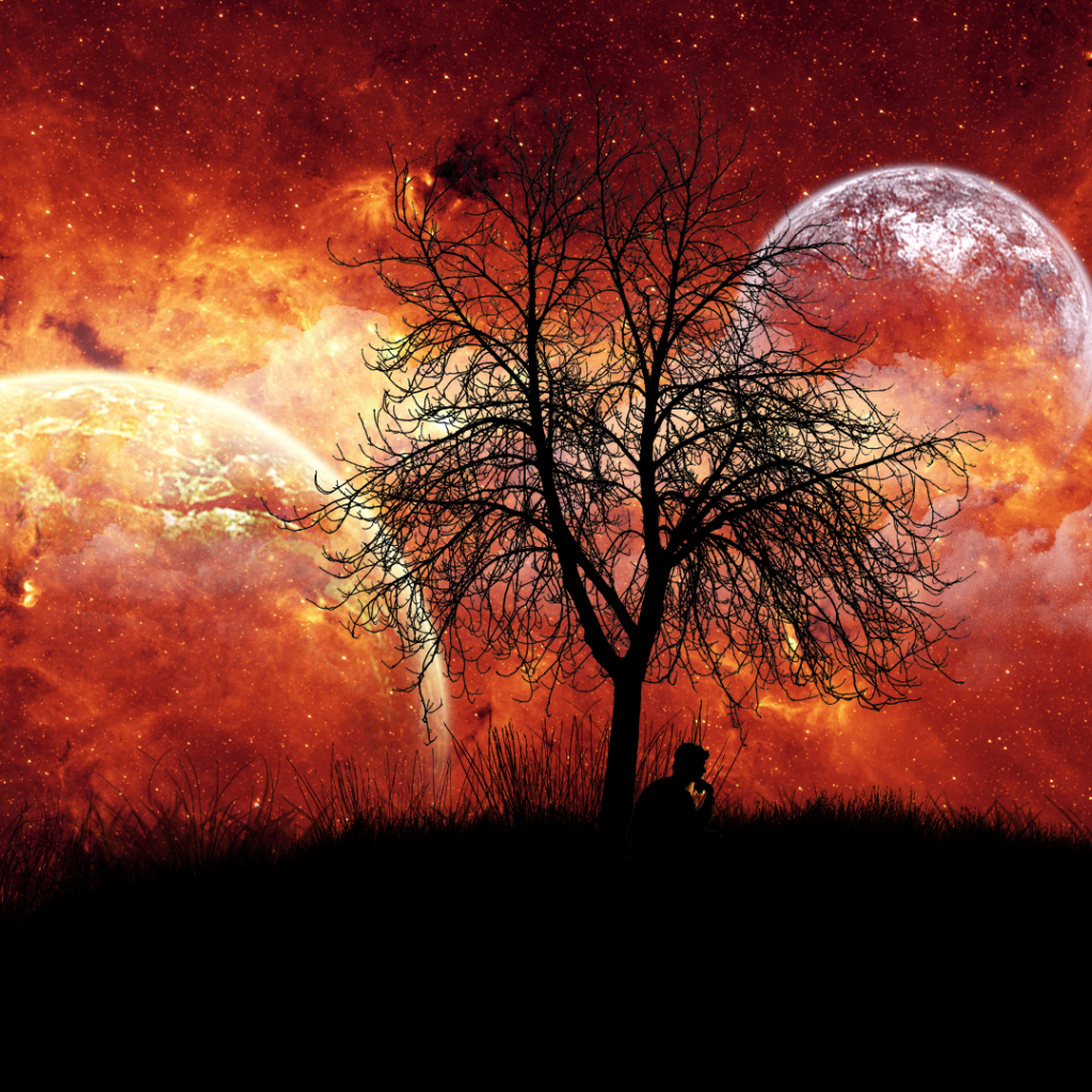 Человек под фантастическим небом