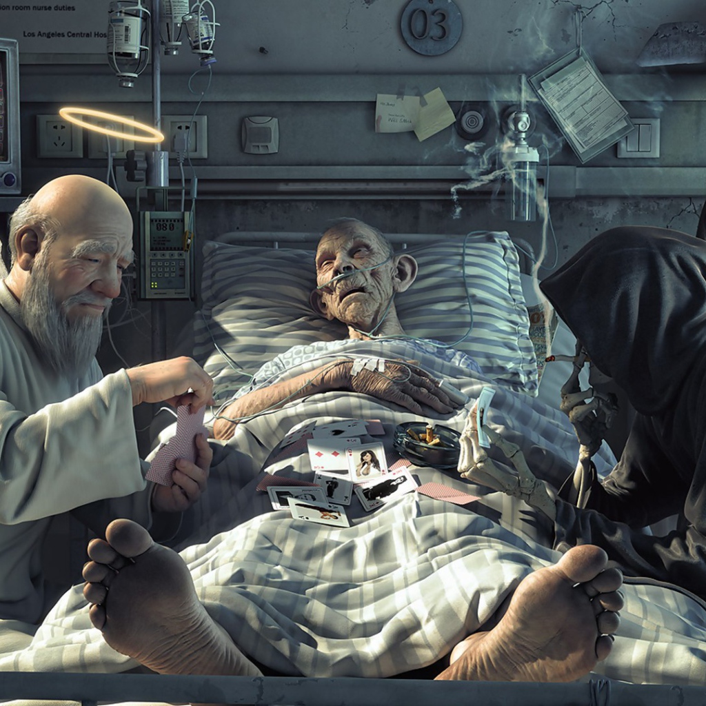 Смерть и ангел играют в карты