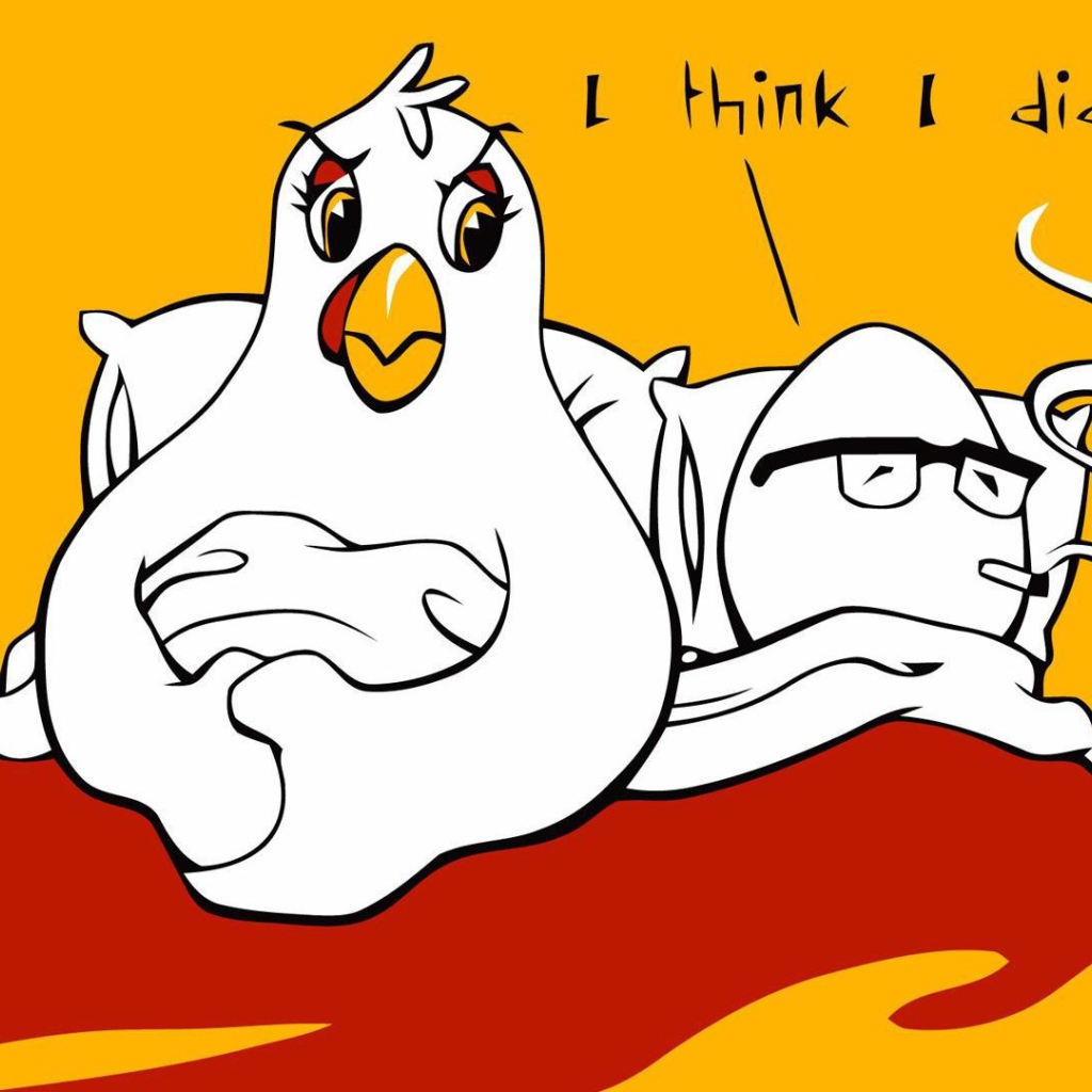 Яйцо курит в постели