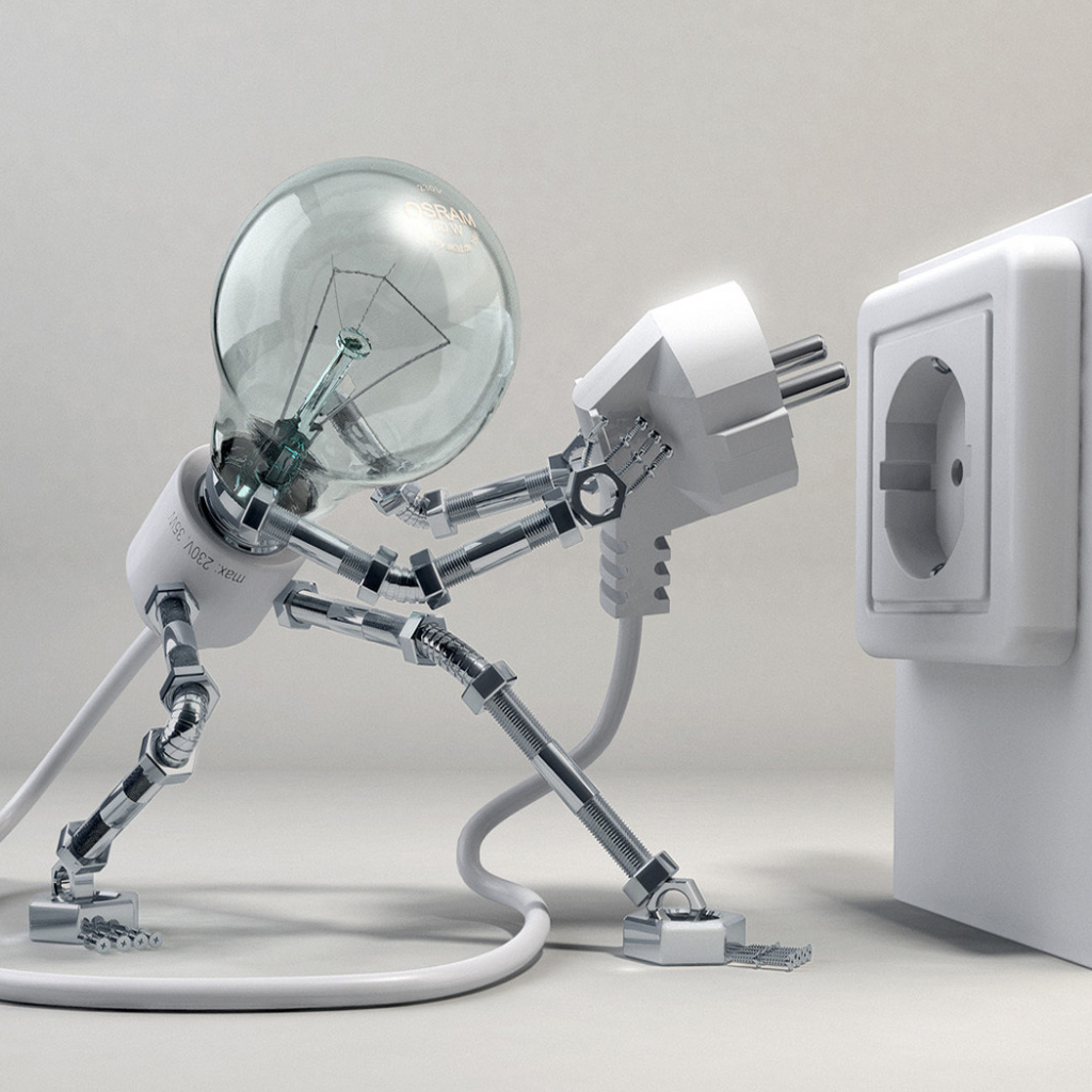 Лампочка включается в розетку