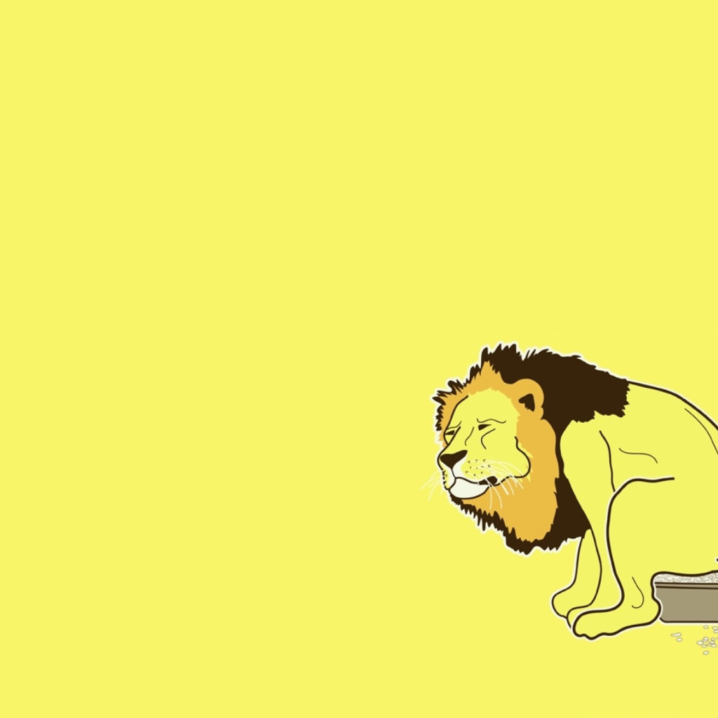 Лев на горшке