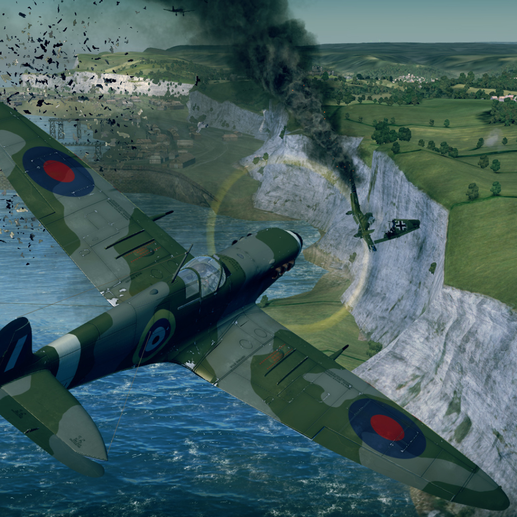 War Thunder американский военный самолет принял удар