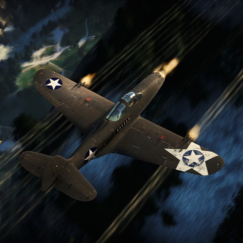 War Thunder американский истребитель в бою