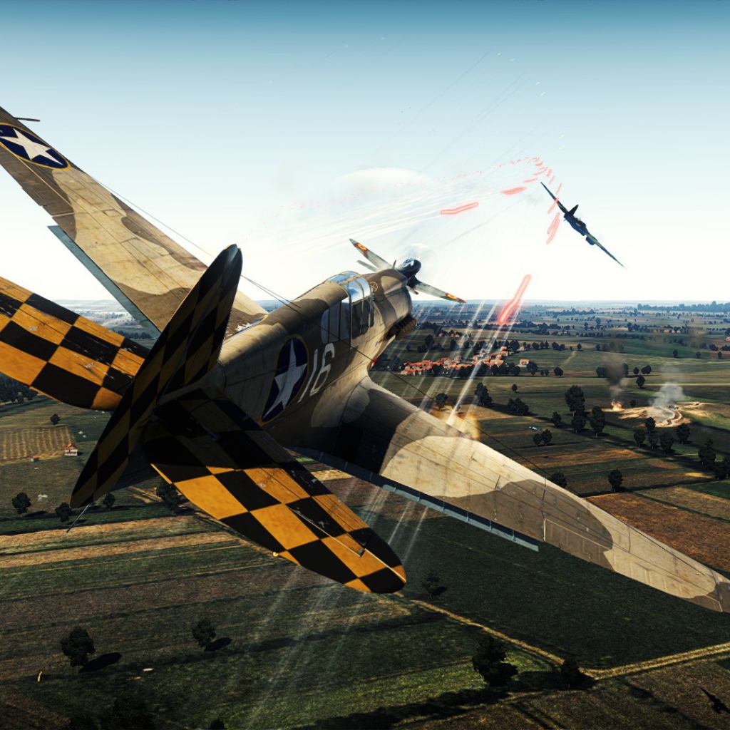 War Thunder american plane in battle