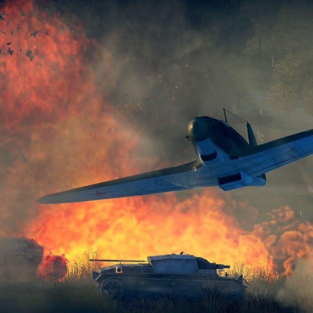 War Thunder истребитель в дыму