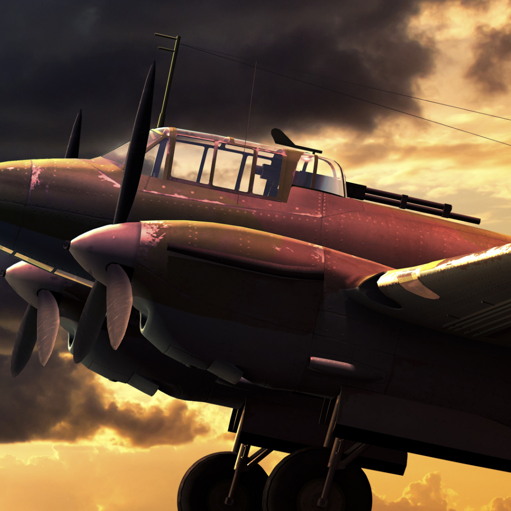 War Thunder огромный военный самолет на земле