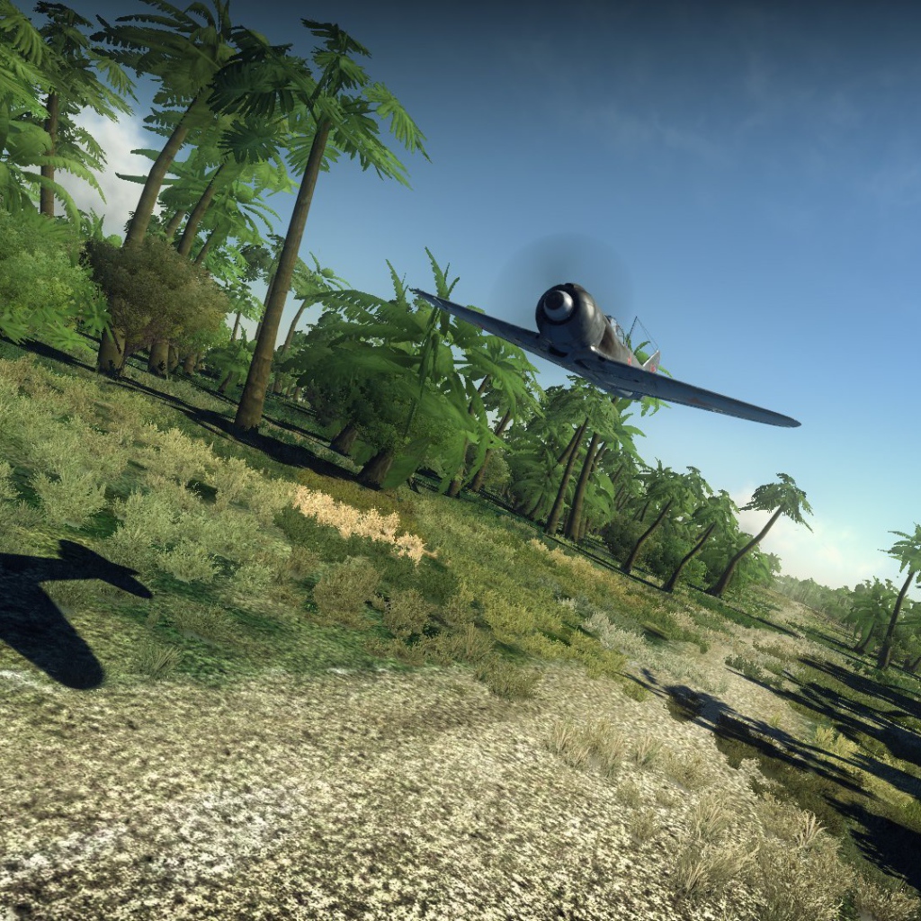 War Thunder самолет Пролетая над джунглями