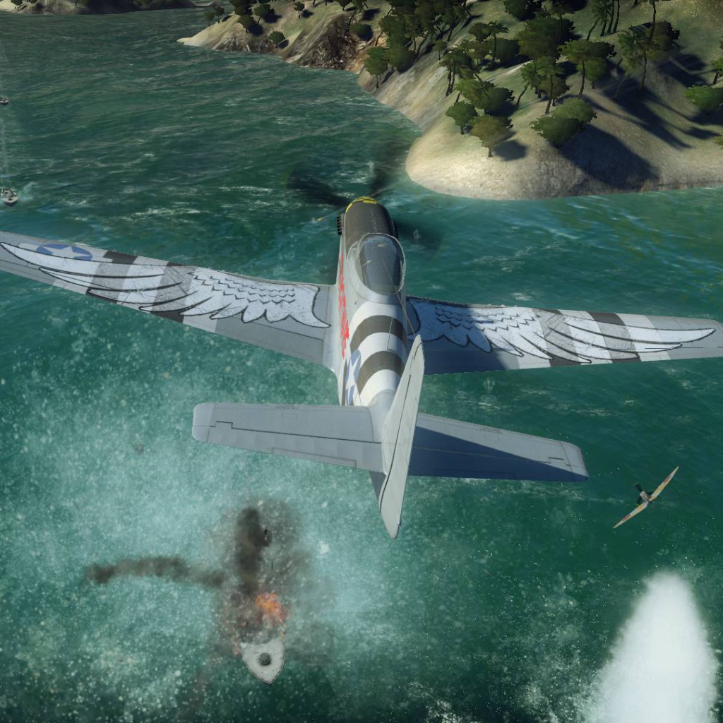 War Thunder самолет Пролетая над рекой